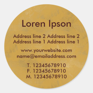 Sticker Rond Oche Texture Entreprise / Profil