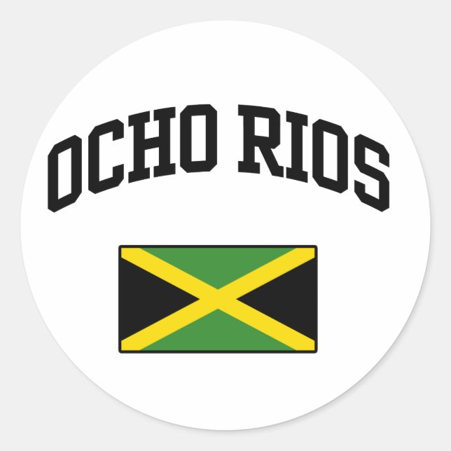 Sticker Rond Ocho Rios Jamaïque (Devant)