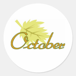 Sticker Rond Octobre