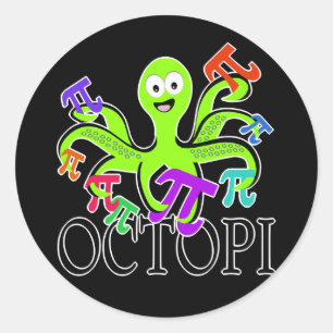 Sticker Rond octopi
