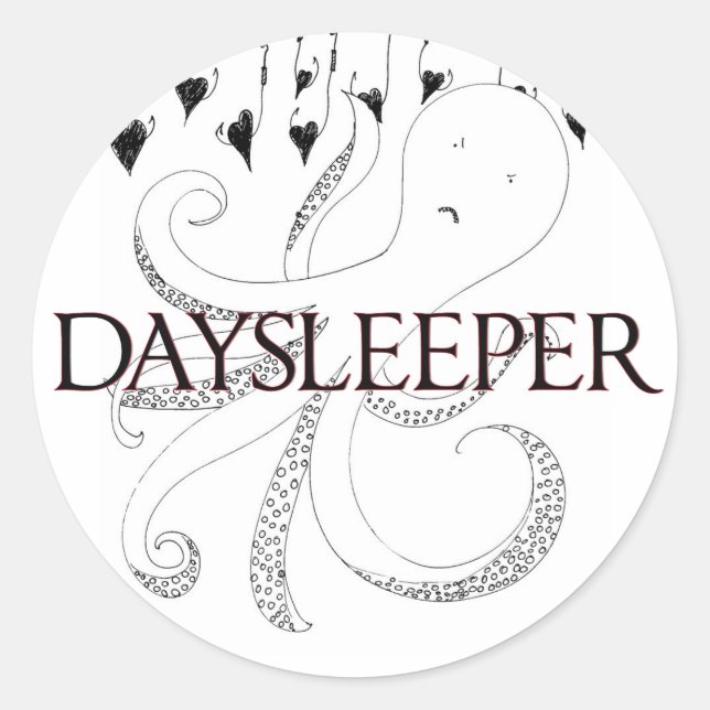 Sticker Rond Octopii (autocollant rond) (Devant)