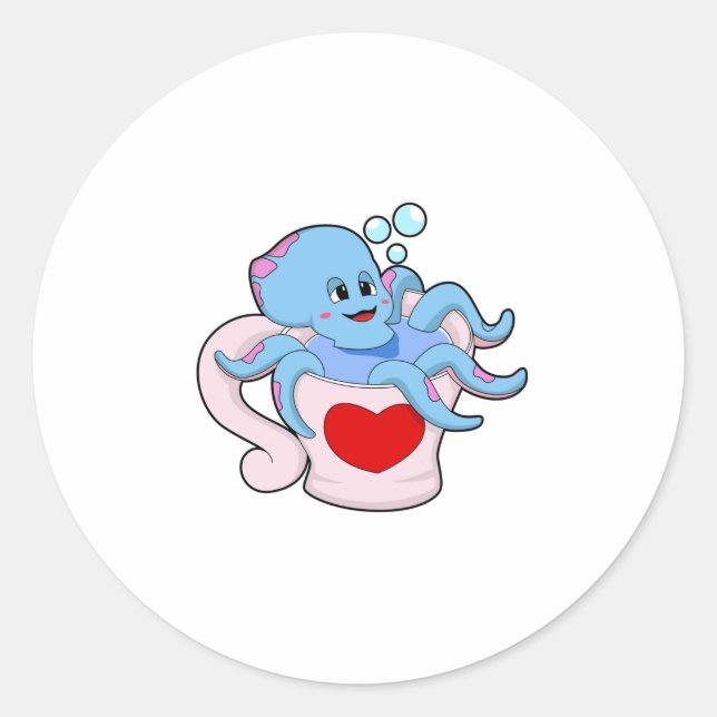 Sticker Rond Octopus avec Coeur Cup.PNG (Devant)