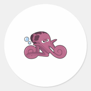 Sticker Rond Octopus en moto