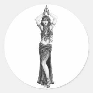 Sticker Rond Odalisk