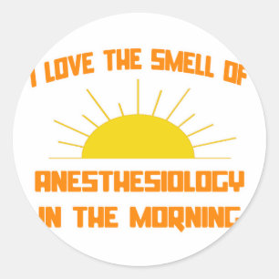 Sticker Rond Odeur d'anesthésiologie le matin