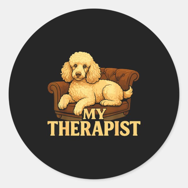 Sticker Rond Odle Dog Clothes For Humans, My Therast Odle  (Devant)