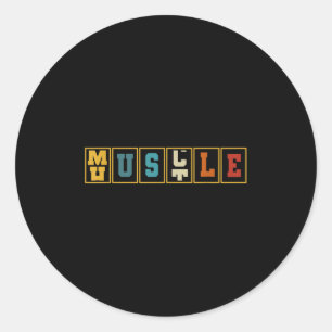 Sticker Rond Odomètre Musculaire Ostle Poids Gym Motivation