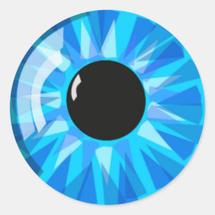 Sticker Rond Oeil bleu