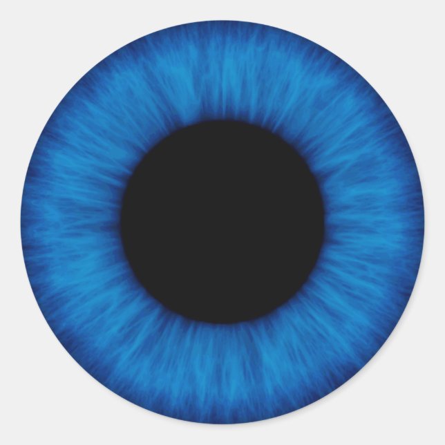 Sticker Rond Oeil bleu d'Halloween (Devant)