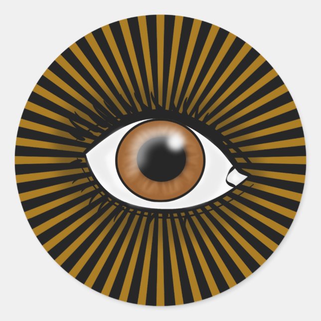 Sticker Rond Oeil Brown solaire (Devant)