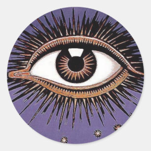 Sticker Rond Oeil cosmique