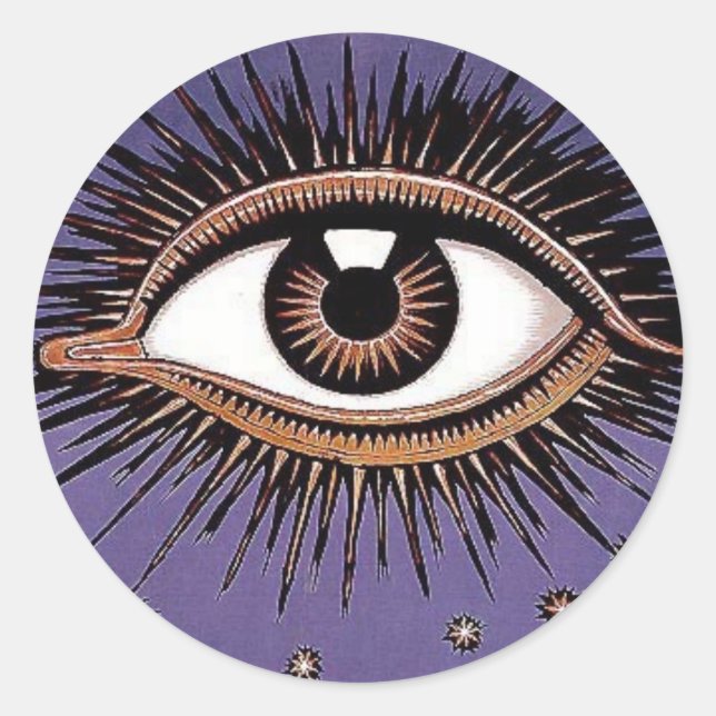 Sticker Rond Oeil cosmique (Devant)