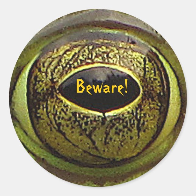 Sticker Rond Oeil de grenouille d'Halloween (Devant)