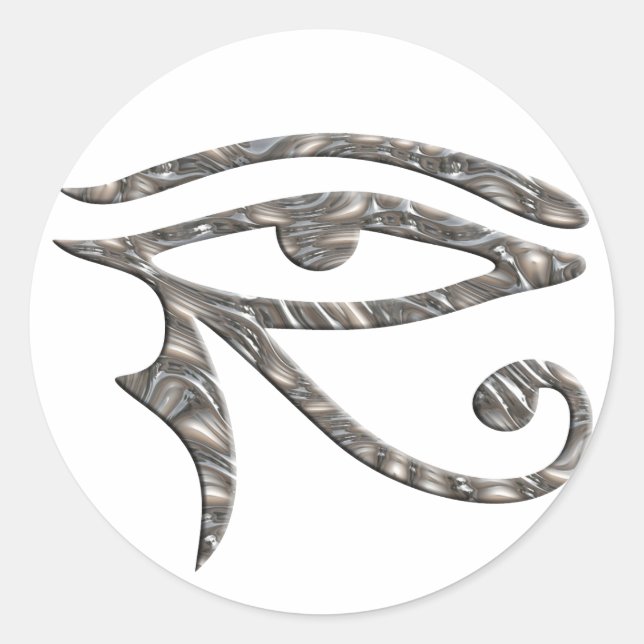 Sticker Rond OEil de Horus - ARGENT (Devant)