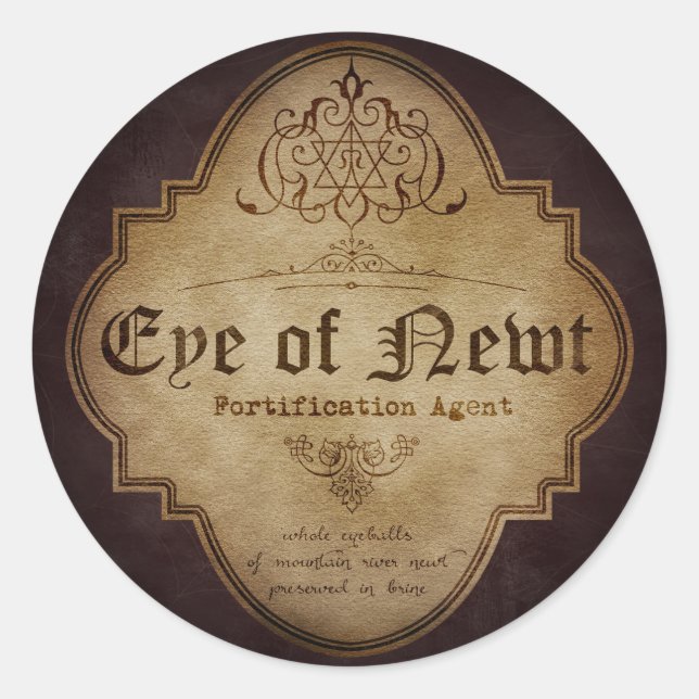 Sticker Rond Oeil de Newt Apothecary (Devant)