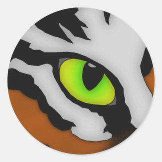 Sticker Rond Oeil de tigre