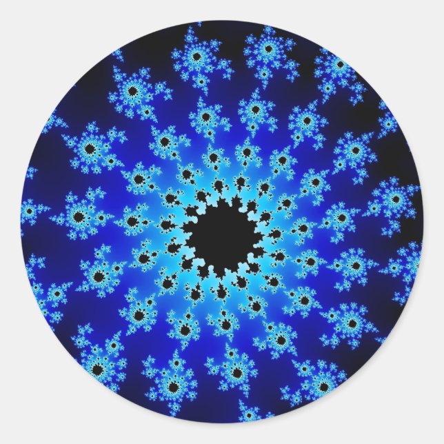 Sticker Rond Oeil d'hiver bleu (Devant)