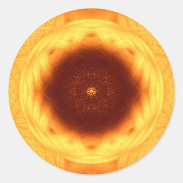 Sticker Rond OEil du soleil Mandala (Devant)