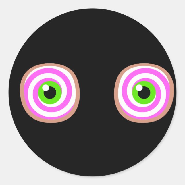 Sticker Rond Oeil hypnotique (Devant)