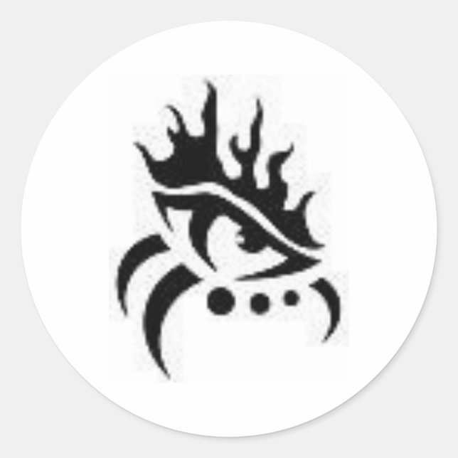 Sticker Rond Oeil malin (Devant)