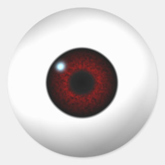 Sticker Rond oeil rouge