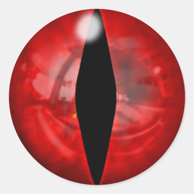 Sticker Rond OEil rouge (Devant)