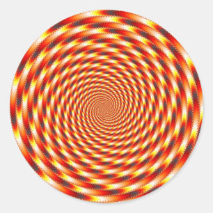 Sticker Rond Oeil rouge - Fractal