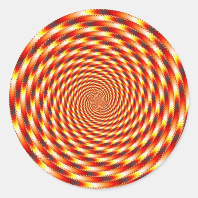 Sticker Rond Oeil rouge - Fractal (Devant)