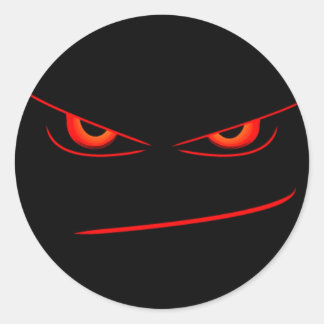 Sticker Rond oeil rouge mal scellé