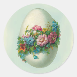 Sticker Rond Oeuf de Pâques victorien