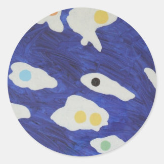Sticker Rond Oeufs frits