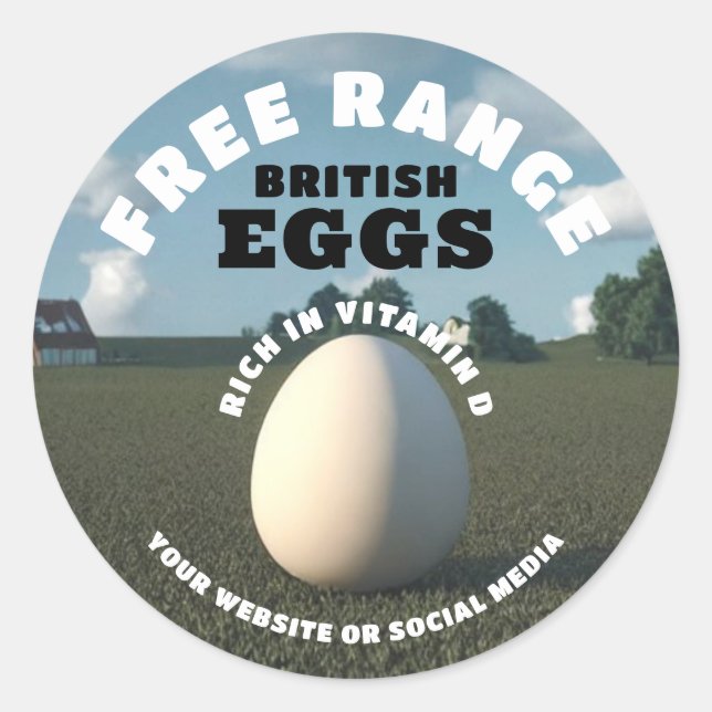 Sticker Rond OEufs Libres (Devant)