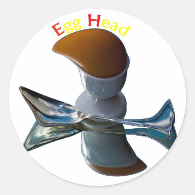 Sticker Rond Oeufs Tête Délicat Designs (Devant)