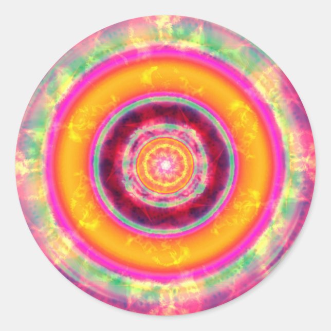 Sticker Rond Oeuvre Abstraite (Devant)