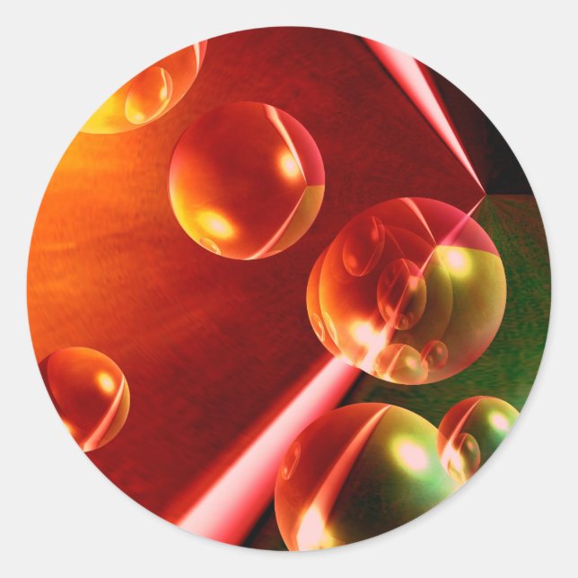 Sticker Rond Oeuvre Abstraite contemporaine de Serdar Hizli (Devant)