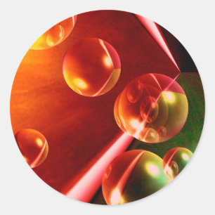 Sticker Rond Oeuvre Abstraite contemporaine de Serdar Hizli