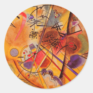 Sticker Rond Oeuvre Abstraite de Kandinsky