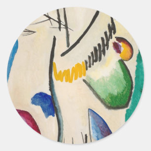 Sticker Rond Oeuvre Abstraite Wassily Kandinsky