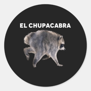 Sticker Rond Œuvre d'art drôle de Jimothy Raccoon