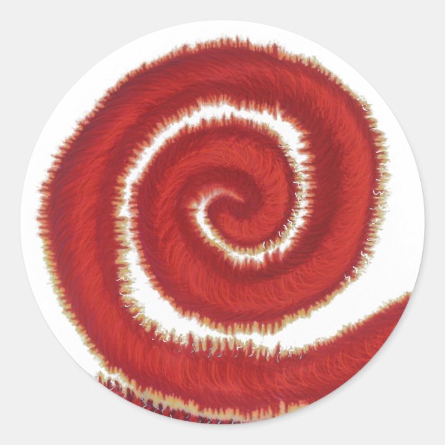 Sticker Rond Oeuvre de 1ère racine Chakra Red Spiral #1 (Devant)