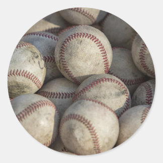 Sticker Rond Oeuvre De Baseball