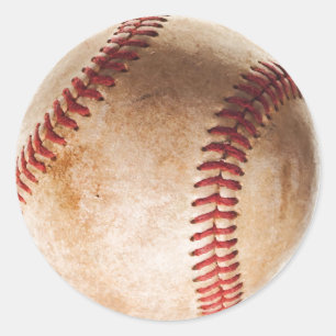 Sticker Rond Oeuvre de baseball Vintage