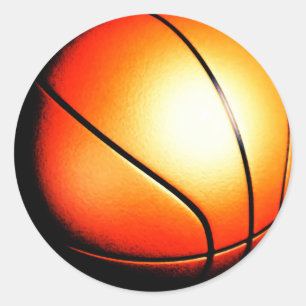 Sticker Rond Oeuvre de basket-ball