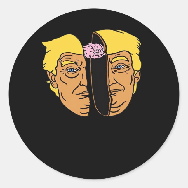 Sticker Rond Oeuvre de Donald Brain Trumpkin (Devant)
