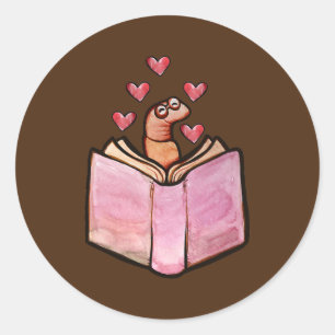Sticker Rond OEuvre de livre Cute Bookish