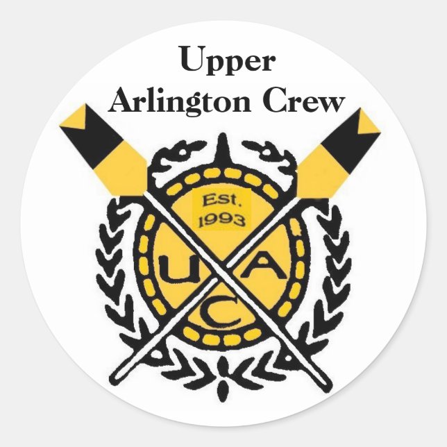 Sticker Rond OEuvre de l'UA, EST. 1993-2, Upper Arlington Crew (Devant)