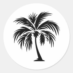 Sticker Rond Oeuvre en noir et blanc