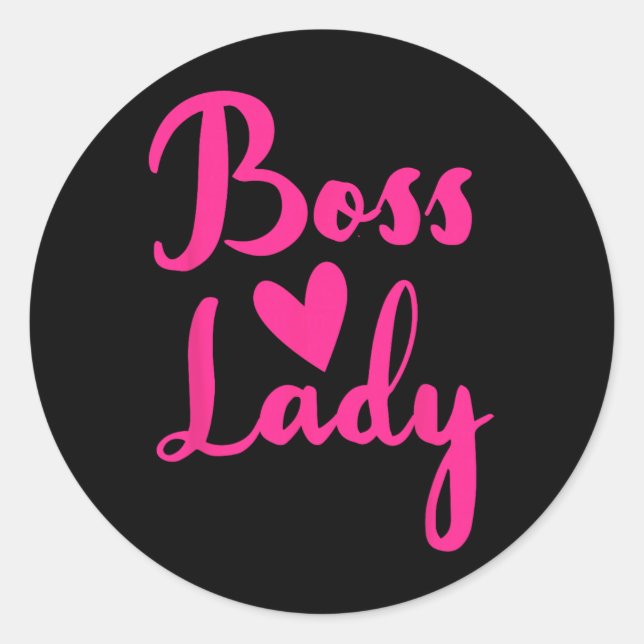 Sticker Rond Office Employee Bosses Day Female Boss Ceo Manager (Devant)