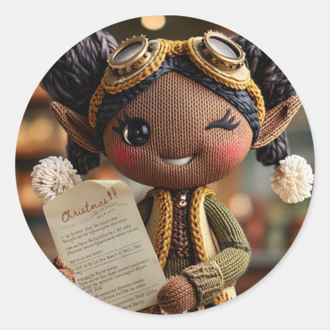 Sticker Rond  Official Elf Report  (Devant)