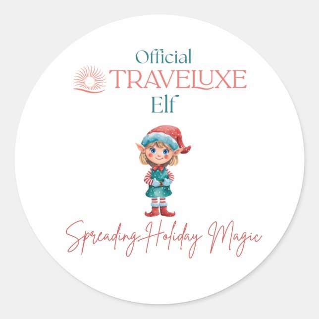 Sticker Rond Official Traveluxe Elf (Devant)